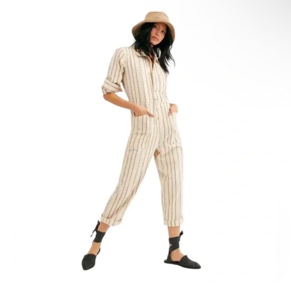 NWOT Free People Gia Coverall Jumpsuit (M)